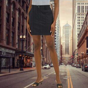 NWT Lee Women's Skort Size 4 Comfort Stretch Waistband, Black, New w/ Tags